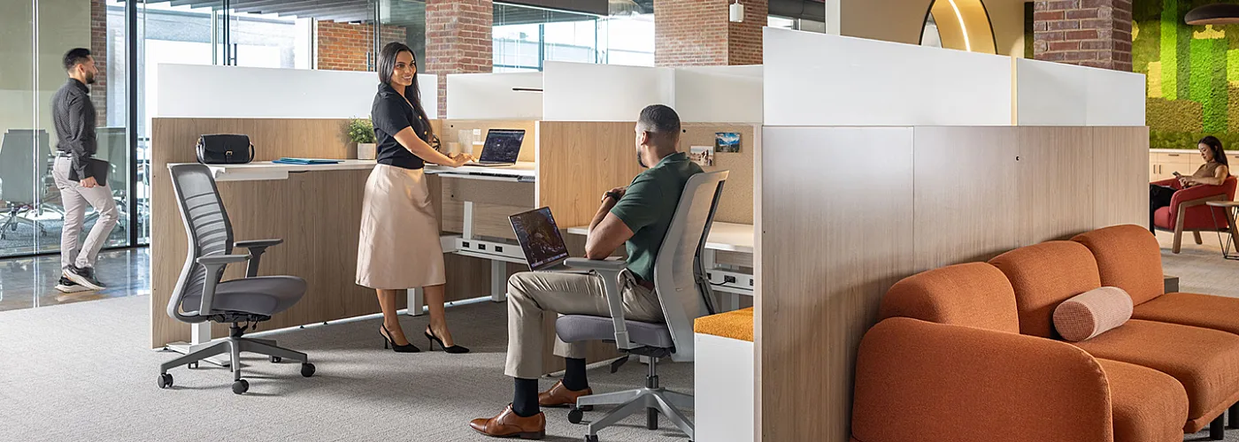 Modern office cubicle workstation system