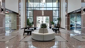 Riverside resources austin plaza on the lake office building lobby furniture