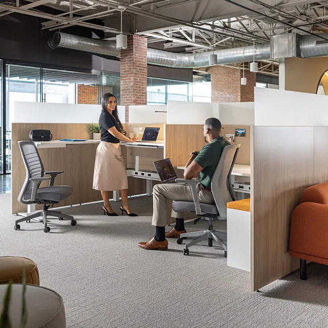 Modern office cubicle workstation system mobile